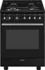 Smeg Concert CX61GMBL Cucina gas Forno Elettrico Nero A Anteprima dell’immagine prodotto 1