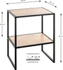HAKU Beistelltisch Nachtkonsole Eiche hell, schwarz  - MDF, Produktbild-Vorschau 2