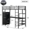 MODFU Hochbetten 90x200cm  Etagenbett Jugendbett,Mit Tisch Produktbild-Vorschau 7