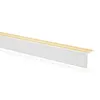 A white corner profile with two yellow stripes, likely a curtain rail or similar. Anteprima dell’immagine prodotto