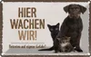 vianmo Blechschild 20x30 cm Tiere Hund hier wachen wir Produktbild-Vorschau 1
