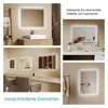 A collage of images showing LED bathroom mirrors in different settings, including a bathroom, a vanity area, and a salon. Podgląd zdjęcia produktu