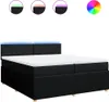 vidaXL Boxspringbett mit Matratze Schwarz 200x200 cm Stoff Produktbild-Vorschau 1