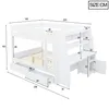 Merax Etagenbett 140x200 cm mit Schreibtisch und Schrank, Produktbild-Vorschau 6