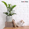 KOTARBAU® 2er Set Blumentopf Keramik groß Silber Produktbild-Vorschau 2