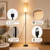 ZMH Vloerlamp met stoffen kap, woonkamer, LED staande lamp, Productafbeelding-voorbeeld 13