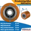 4 Stück Hubwagenrollen Polyurethan 82 x 70 mm, Achse 20 mm Produktbild-Vorschau 6
