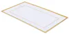 15er-Set Plastik-Servierschalen, 33x20x1,5 cm, weiß-gold Voir les images du produit