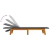 Sonnenliegen 2 Stk. Schwarz Braun Poly Rattan Massivholz Produktbild-Vorschau 7