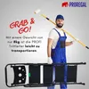 Profi-Trittleiter klappbar mit  | mit Handbügel und Produktbild-Vorschau 4