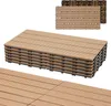Aopunly WPC 6x dřevěné terasové dlaždice á 60 x 30 x 2,2 Náhled obrázku produktu 1