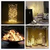 Collage of four images showing string lights used in different decorative settings. Produktbild-Vorschau