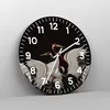 Wanduhr - Rund - Glasuhr - Kraniche Vögel Grafiken - Produktbild-Vorschau 4