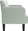 Möbel Zweisitzer-Sofa Hellgrau 109 cm Samt - Klassische Produktbild-Vorschau 4