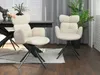 Drehbarer Esszimmerstuhl AJNA – cremefarben/schwarz Produktbild-Vorschau 8