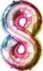 Oblique Unique 1x Folien Luftballon mit Zahl 8 Kinder Produktbild-Vorschau 1