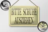 Blechschild Hinweis 18x12cm Bitte Schuhe ausziehen Produktbild-Vorschau 2