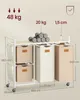 VASAGLE koš na prádlo se 4 přihrádkami, sběrač prádla 150 Náhled obrázku produktu 5