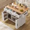 Carrello da cucina con piano di lavoro pieghevole, isola da Anteprima dell’immagine prodotto 1