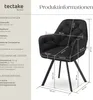 tectake® Drehbarer Samt-Armlehnstuhl Lucia gepolstert, mit Produktbild-Vorschau 5