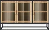 A front view of a black and wood sideboard. Náhled obrázku produktu
