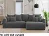 MEBLINI Schlafcouch mit Bettkasten - 260x160x78cm - Grau Produktbild-Vorschau 3