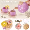 AOLEVA set da tè in legno accessori da cucina per bambini Anteprima dell’immagine prodotto 3