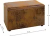 HAKU Sitztruhe braun, vintage - MDF, Textilgewebe, B/H/T: Produktbild-Vorschau 2