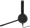 A black Jabra headset with a microphone boom is shown against a white background. Voir les images du produit