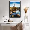 Gerahmtes Poster - Schwarzer Rahmen - Leuchtturm Ufer Wolke Produktbild-Vorschau 6