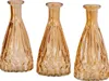 3er Set Vasen Glas H15cm Amber Orange Blumenvase Tischdeko Produktbild-Vorschau 1