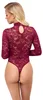 Roter Spitzenbody Größe M mit Ornament-Spitze im Produktbild-Vorschau 4