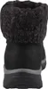The back view of a black boot with a knitted cuff. Voir les images du produit