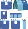 vidaXL Vorhänge für Hochbett mit Tunnel Blau Polyester Produktbild-Vorschau 3