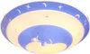 Deckenleuchte, Glas, Mond Sterne, blau, weiß, 30 cm Produktbild-Vorschau 1