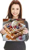 Wanduhr aus Glas mit Motiv Belgische Waffeln- 30 x 30 cm - Produktbild-Vorschau 4