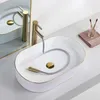 Umywalka nablatowa Rea Nadia White Gold Edge Podgląd zdjęcia produktu 7