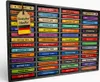 A rack filled with cassette tapes, with a tag hanging from the top. Produktbild-Vorschau