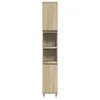 A tall, narrow cabinet with a wood grain finish. Náhled obrázku produktu