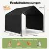 COSTWAY Hundehütte Outdoor, Hundezelt mit Regenvordach & Produktbild-Vorschau 3