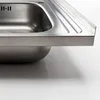 Lavello cucina da appoggio 80x60 una vasca con gocciolatoio Anteprima dell’immagine prodotto 3