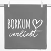 Huuraa Kissenbezug Borkum verliebt 40x40cm Steel Grey Produktbild-Vorschau 1