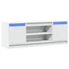 TV-Schrank mit LED-Beleuchtung Weiß 139,5x34x50cm Produktbild-Vorschau 3