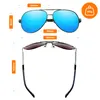 Aviator Sonnenbrille Herren Polarisiert UV400, Blaue Gläser Produktbild-Vorschau 2