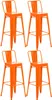Four orange bar stools are arranged in a two-by-two grid against a white background. Podgląd zdjęcia produktu