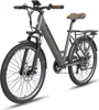 A studio shot of a gray electric bicycle against a white background. Produktbild-Vorschau