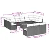 The Living Store 14-tlg. Garten-Sofagarnitur mit Kissen Produktbild-Vorschau 4