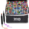 Extralink Set Pennarelli Alcol 168 Colori, Marker Disegno Anteprima dell’immagine prodotto 1
