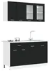 vidaXL Kücheneinheit LYON 4 pcs Schwarze Eiche Produktbild-Vorschau 3