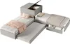 MODFU Polsterbett Eckbett 90x200 mit Ausziehbett Jugendbett Produktbild-Vorschau 4